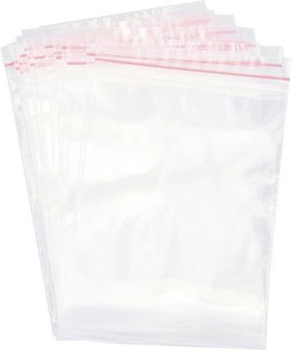 Druckverschlussbeutel von TRU Components aus transparentem Polyethylen, B: 8 cm, H: 12 cm - Bild 1