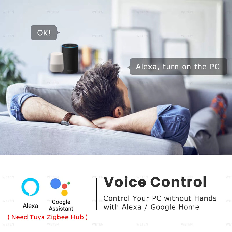 Tuya Zigbee Computer-Netzschalter PCIe-Karte zur Fernsteuerung für deinen Desktop-PC mit App-Unterstützung und Kompatibilität für Alexa und Google Home - Bild 3