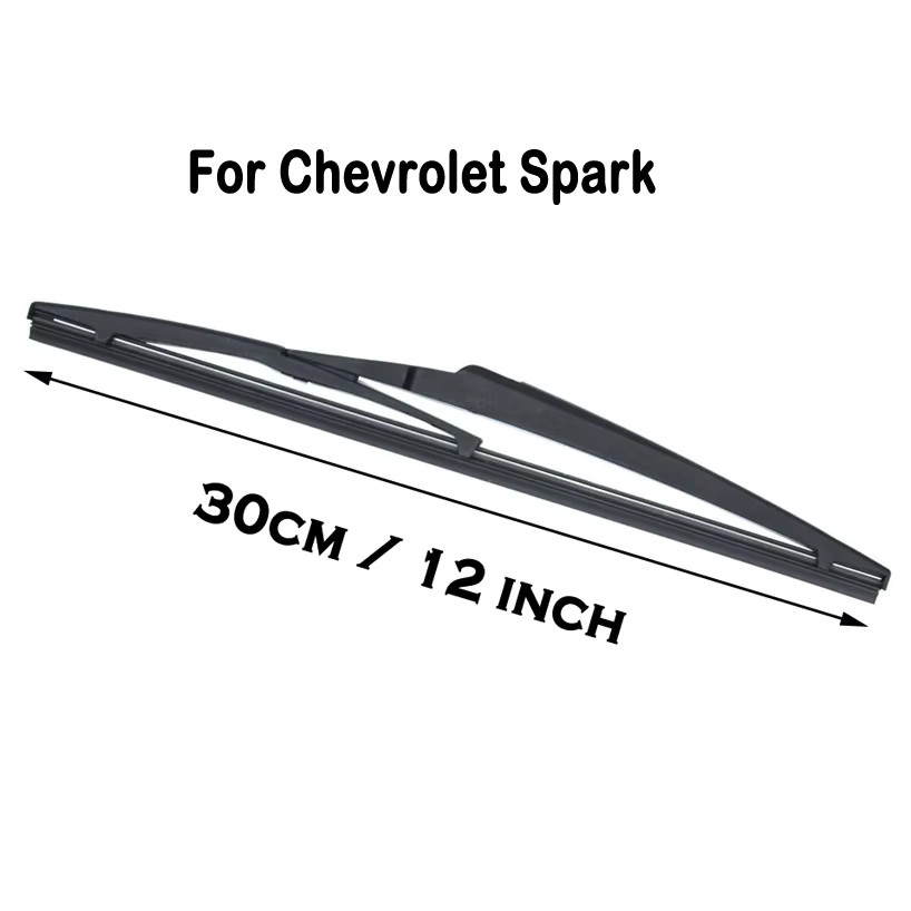 Heckscheibenwischerblatt 12 Zoll für Chevrolet Spark 2012–2015 und Spark EV 2014–2015 in Schwarz - Bild 2