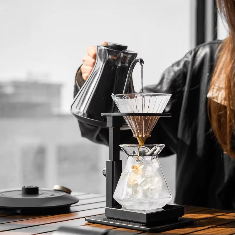 IKAPE Tragbarer Metall-Ständer für Hario Filterpapiere und Aeropress Kaffeemaschinen in Schwarz - Bild 3