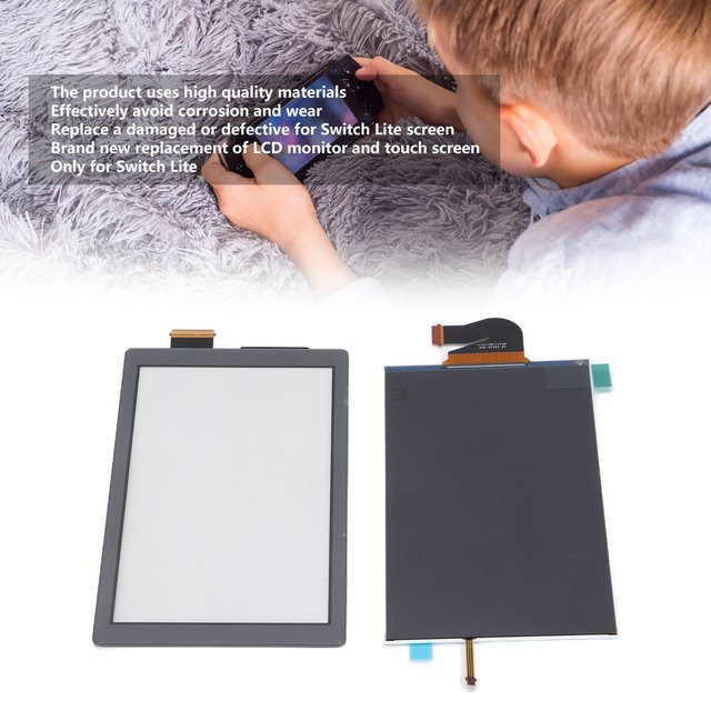 Ersatz-LCD-Display für Nintendo Switch Lite in Grau oder Schwarz - Bild 1