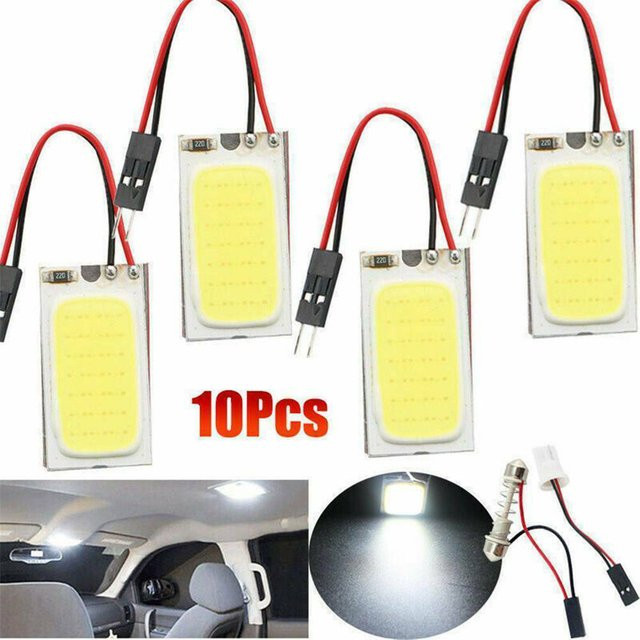 NIGHTKIST 10er Set T10 SMD COB LED Auto-Innenraumbeleuchtung in Weiß, 4W 12V - Bild 1