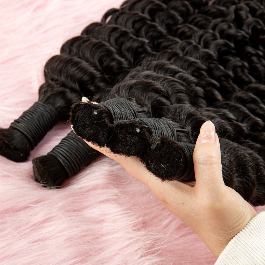 MISHELL Echthaar Haarverlängerung, lockiges Haar, 26-28 Zoll, Unisex - Bild 4