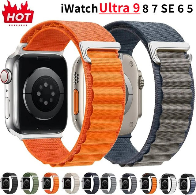HUBANDE Alpine Loop Strap Uhrenarmband für Apple Watch, Metall-C-Haken - Bild 1