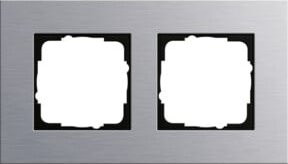 Gira Abdeckrahmen Esprit 021217 zwei Fach Aluminium Silber - Bild 1