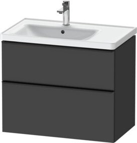 Duravit Waschtischunterschrank D-Neo Wandhängend in Schwarz und Grau, B/T/H: 78,4 x 45,2 x 62,5 cm - Bild 1