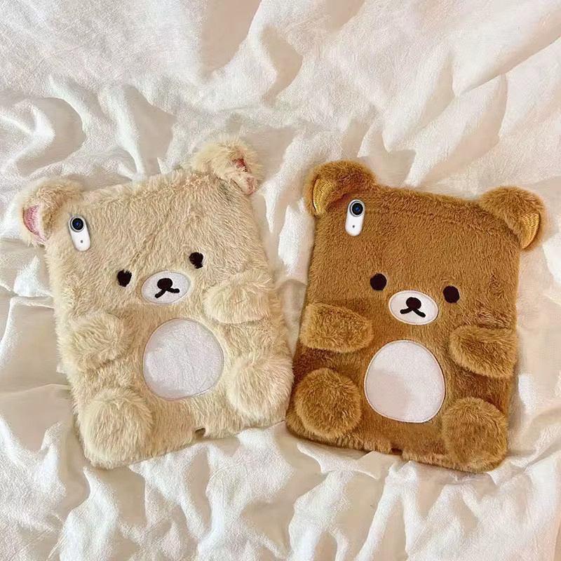 Hvbty Rilakkuma Cartoon Plüsch Schutzhülle für iPad und iPad Mini Modelle - Bild 2