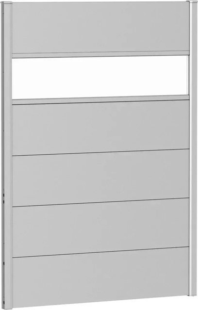 Biohort Wandpaneel Sichtschutz aus Stahlblech mit Acrylglas in Silber-Metallic, B: 100 cm, H: 135 cm - Bild 1