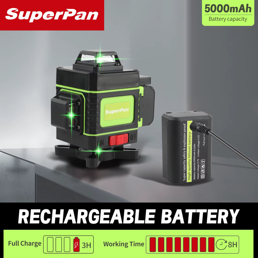 SURPERPAN 16-Linien-Grünlaser mit automatischer Nivellierung für Innen- und Außenbereiche - Bild 3