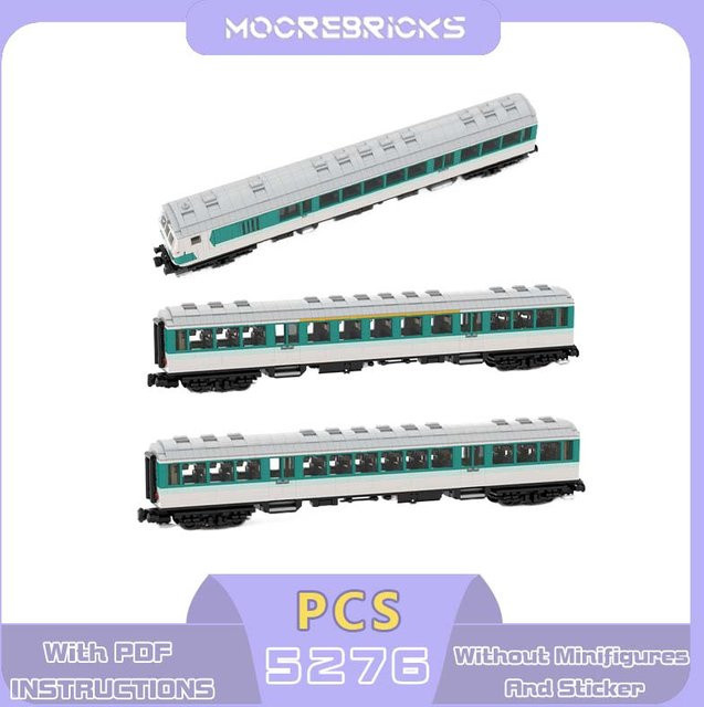 MOCREBRICKS Deutscher bdnrzf 463 Personenwagen, Bausteine, Eisenbahnfahrzeug - Bild 1