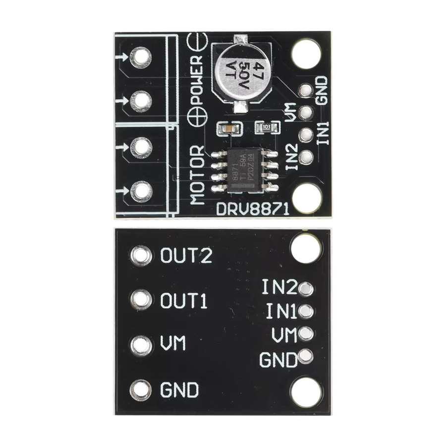diymore DRV8871 H-Brücke Motortreibermodul DC 6,5–45 V, 3,6 A PWM Gleichstrommotorsteuerung für DIY-Roboter, Schwarz - Bild 3