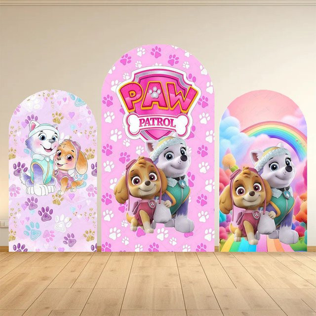 Paw Patrol Bogen-Fotohintergrund als Party-Dekoration für Kindergeburtstage und Babypartys - Bild 1