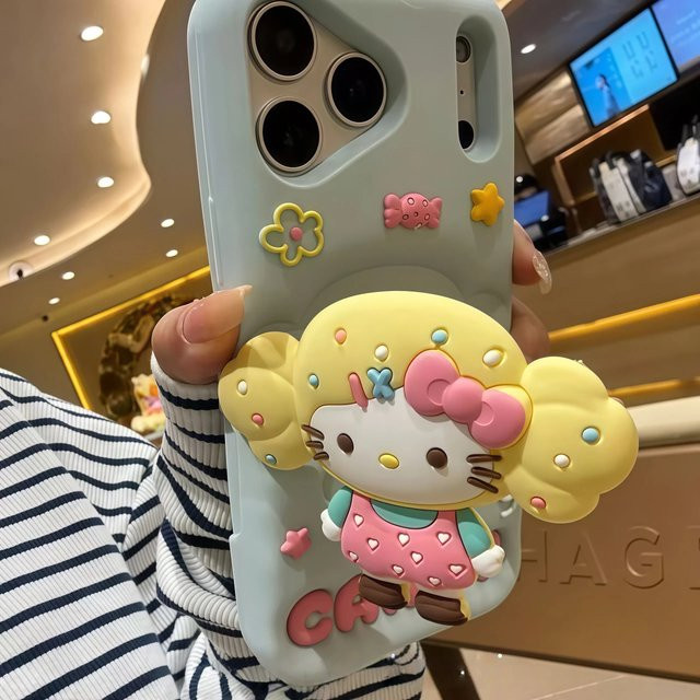 Sanrio Hello Kitty Handyhülle aus weichem Silikon für Apple iPhone 17 16 15 14 13 12 Pro Max Plus 16e - Bild 1