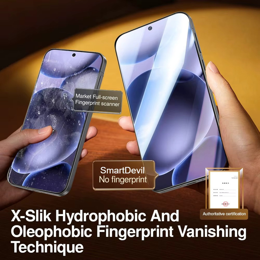 SmartDevil Displayschutzfolie aus gehärtetem Glas für OPPO Find X9 Pro, OPPO Find X8s und OPPO Find X8, transparent, staubfreie Kabinenfolie mit Anti-Fingerabdruck-Beschichtung - Bild 3