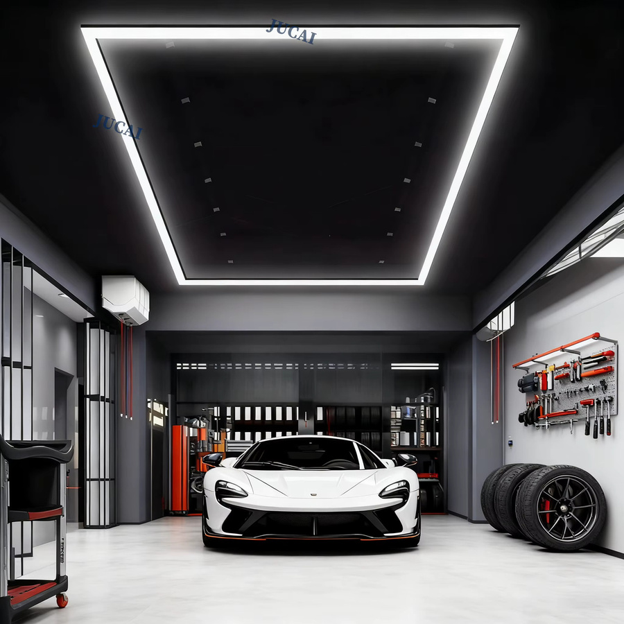 Sechseckige LED-Waben-Deckenleuchte in Weiß mit 6500 K Tageslicht für Garage, Werkstatt und Studio - Bild 4