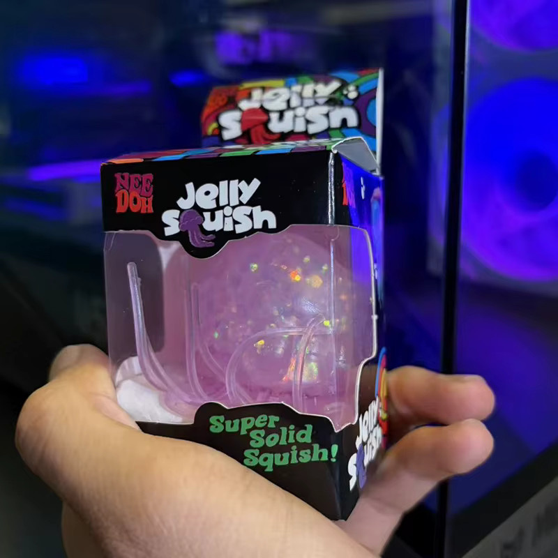 Needoh Fuzz Ball Quallen-Squishy, Sensorisches Quetschspielzeug - Bild 3