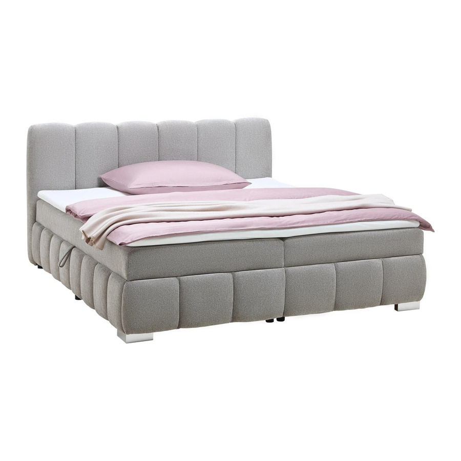Mömax Boxbett Elaris in Graubraun mit Aufstehfunktion, B/T/H: 200 x 200 x 220 cm - Bild 2