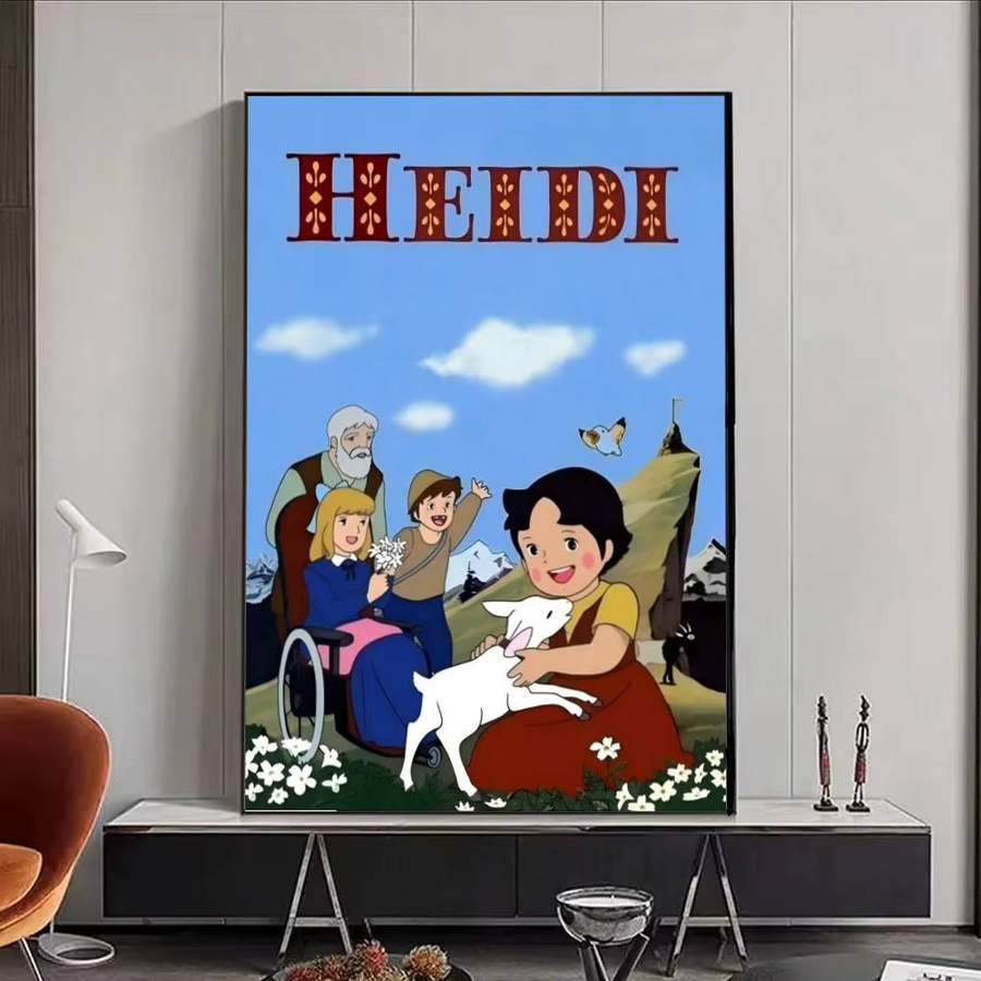 Anime-Poster Heidi, ein Mädchen der Alpen als Wandaufkleber in Mehrfarbig, Rechteckig - Bild 5