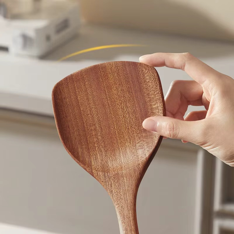 COOKER KING 4-in-1 Kochutensilien-Set aus Holz in Ebenholz-Optik, Spatel und Löffel für Antihaft-Töpfe - Bild 3