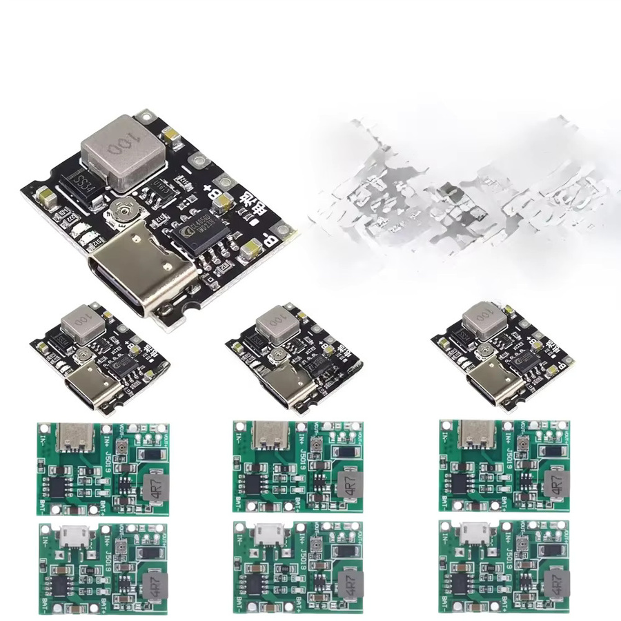 10er Set HORNAXYS Einstellbare Step Up Module für 18650 Lithium Li-Ion Batterien, 3,7V bis 9V, mit Micro-USB Anschluss, Grün - Bild 3