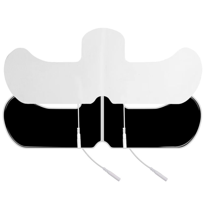 Raiuleko EMS-Elektrodenpad aus Vlies-Gel mit 2-mm-Stecker für Schulter-Akupunktur und TENS-Massagegeräte, Farbe: Weiß, Breite: 34 cm, Tiefe: 13 cm - Bild 4