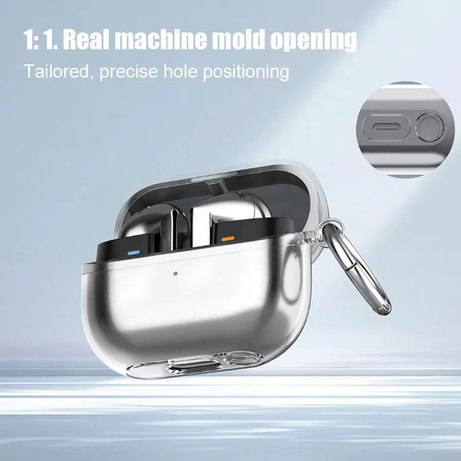 Transparente TPU-Schutzhülle für Samsung Galaxy Buds 3 Pro und Buds 3 mit Schlüsselring - Bild 3