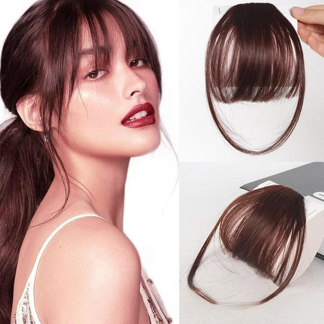 i-Beautiful Front-Airbangs-Perücke Haarteil, Brown, Damen - Bild 1