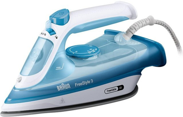 Braun Dampfbügeleisen FreeStyle 3 FI 3144 BL in Blau mit Keramiksohle und Automatik-Abschaltung - Bild 1