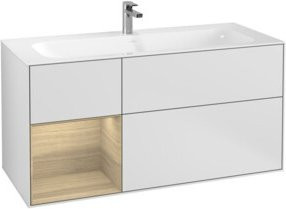 V&B Waschtischunterschrank Finion Wandbeleuchtung Weiß lackiert B: 119,6 cm, T: 49,8 cm - Bild 1