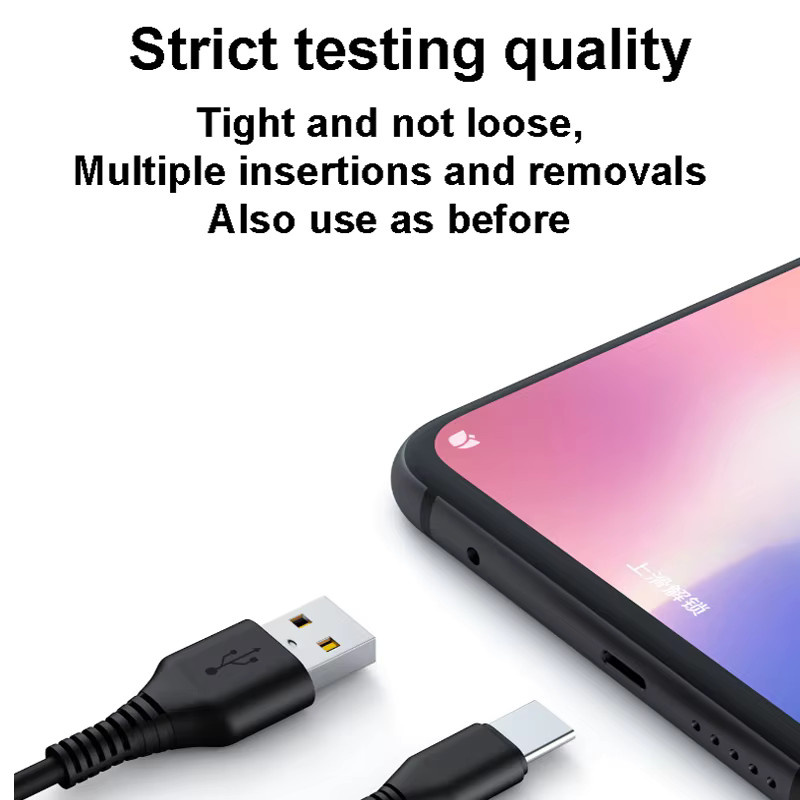 JCD 2-in-1 USB Typ-C und Micro-USB Schnellladekabel in Schwarz - Bild 3
