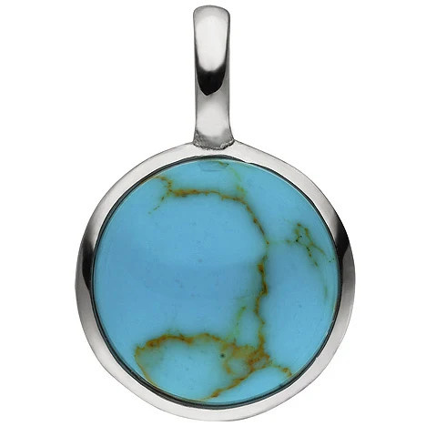 Colfem Anhänger 925 Silber, Türkis-Imitation, Unisex - Bild 1