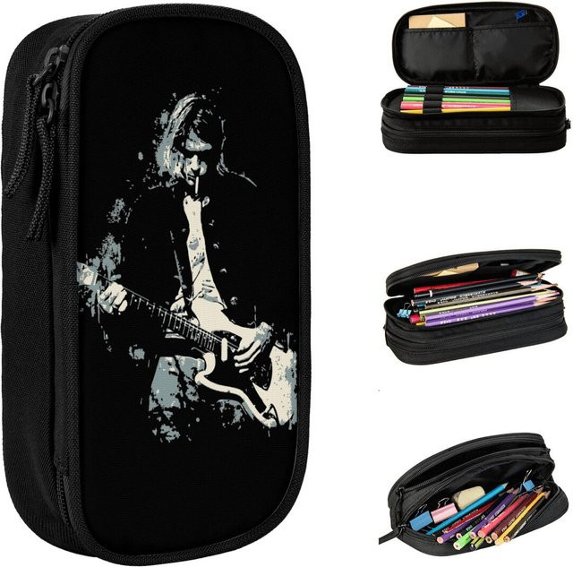Kurt Cobain Gitarren Federmappe in Schwarz als großes Stiftepäckchen für Schüler und Studenten - Bild 1