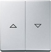 Busch-Jaeger Abdeckung Jalousie-Schalter Allwetter 44 IP44 in Weißaluminium RAL 9006 aus Aluminium - Bild 1