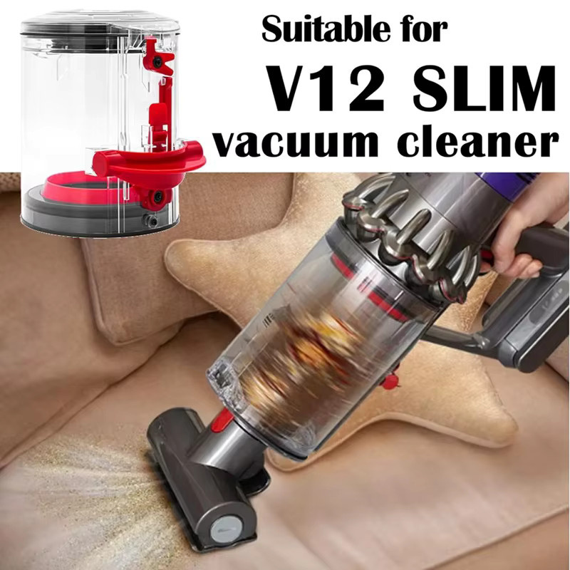 Dyson Ersatz-Staubbehälter für V12 Detect Slim, V10 Digital Slim, SV18 und SV20 Akku-Staubsauger in Grau und Transparent - Bild 4