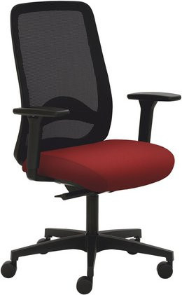Mayer Sitzmöbel Drehstuhl rot mit Stoffbezug und Rollen, B: 70 cm, H: 116 cm - Bild 1
