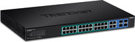 TRENDnet TPE-5028WS Smart PoE+ Switch mit 24 x 10/100/1000 Mbit/s Ports und 4 x Kombi-Gigabit-SFP, Schwarz - Bild 1