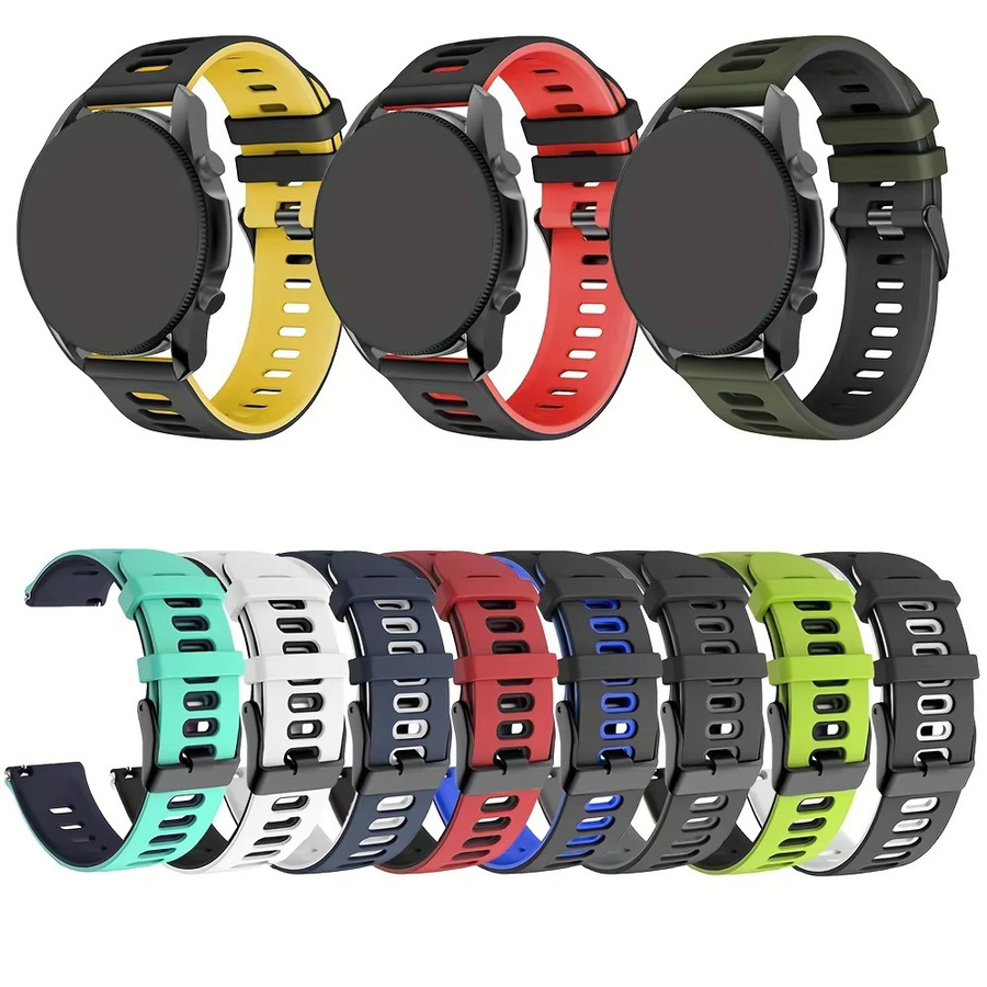 Silikonarmband für Samsung Galaxy Watch 4, Galaxy 3 und Gear S2 S3 Sportarmband, Breite: 20 mm oder 22 mm - Bild 4