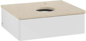 V&B Waschtischunterschrank Antao ohne Frontstruktur in Weiß, B/T/H: 60 x 50 x 19 cm - Bild 1
