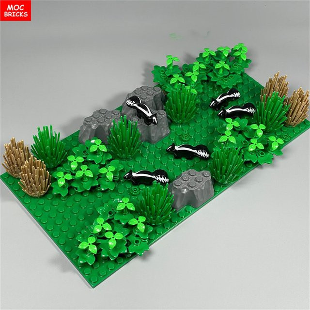 Yiran toy Dichter Dschungel Wald Busch Szene Tiger Löwe Wildtier, Konstruktionssteine, ab 6 Jahren - Bild 1
