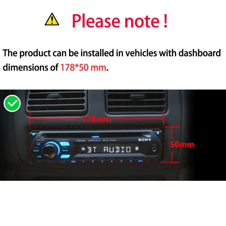 ESSGOO Universal Autoradio mit 10,4 Zoll drehbarem IPS Touchscreen, Wireless Carplay, Android Auto, Bluetooth, AUX und USB, Schwarz - Bild 2