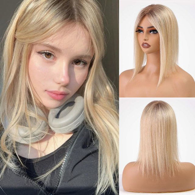 HAIRCUBE Echthaar-Topper, Remy-Echthaar, gerade, blond, Damen - Bild 1