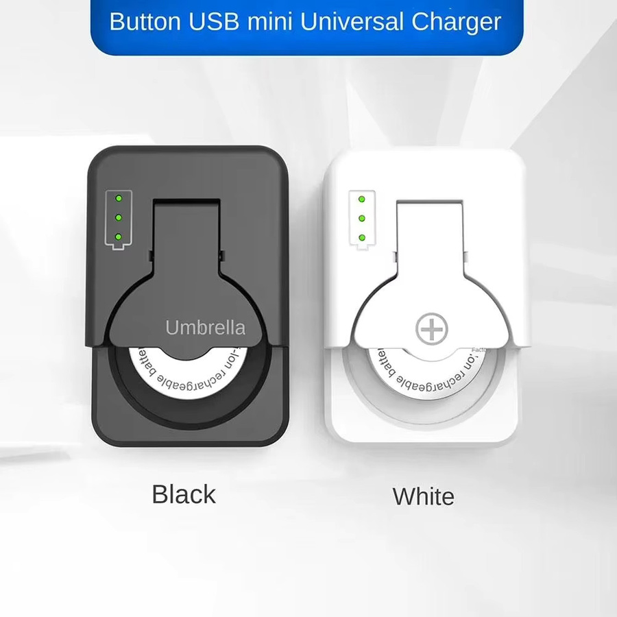 Dtvane Knopfbatterieladegerät mit LED-Anzeige in Schwarz, universell für LIR2016, LIR2025 und LIR2032 - Bild 3