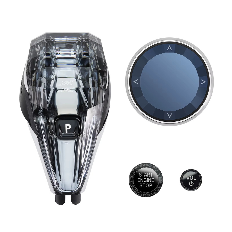 4-teiliges Set Kristall Schaltknauf und Getriebe-Griffe für BMW F40 F44 F45 F46 G20 G21 G22 G23 G26 G28 in Transparent - Bild 2