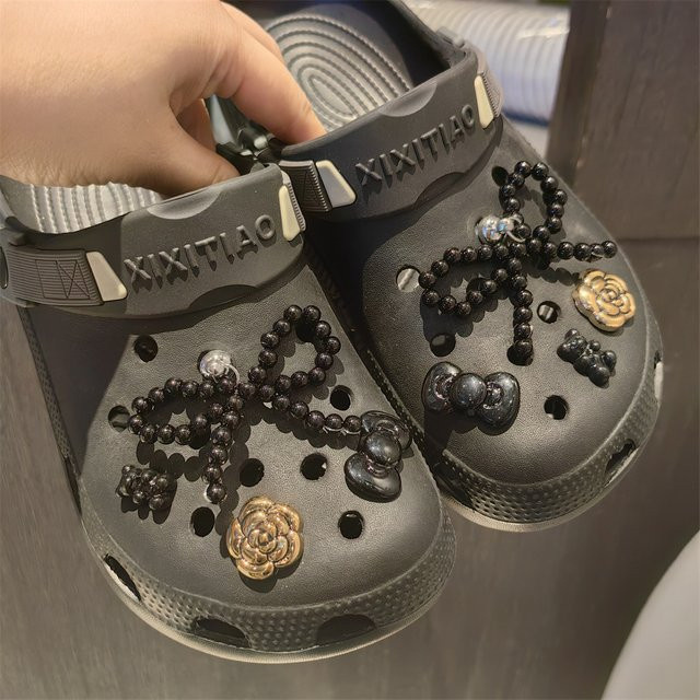 SMATLELF Perlen-Schleife Schuh-Charms Set, Perlenblume, Schuhzubehör - Bild 1