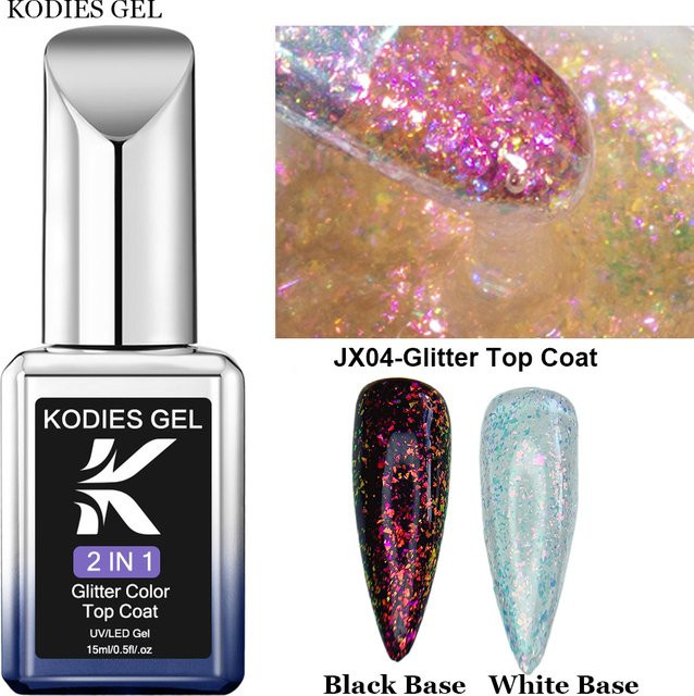 Kodies Gel Nagellack Opal Glitter, 15 ml, Schimmernd - Bild 1