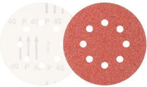 PFERD Universal Korund Klettscheiben für Exzenterschleifer, Körnung 40, Durchmesser: 125 mm, 25 Stück, Farbe: Rot - Bild 2