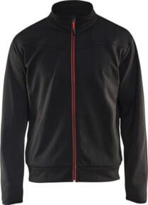 Blakläder Sweatjacke Service Plus Unisex Schwarz/Rot Größe M - Bild 1