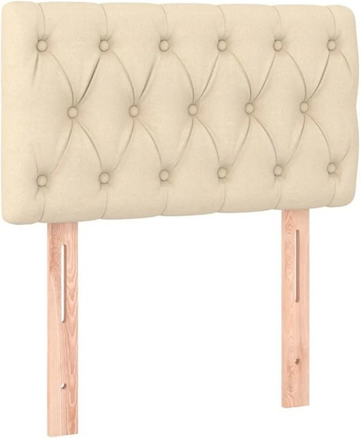 vidaXL LED Kopfteil in Beige mit USB-Ladeanschluss und integrierter Beleuchtung, B/T/H: 80 x 7 x 78-88 cm - Bild 1