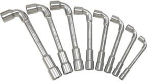 KS Tools ULTIMATEplus Doppel-Steckschlüssel-Satz, gekröpft, 11-teilig, Chrom-Vanadium, Silber - Bild 1