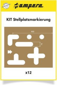 A.M.P.E.R.E. Schablonenset zur Stellplatzmarkierung in Braun - Bild 1